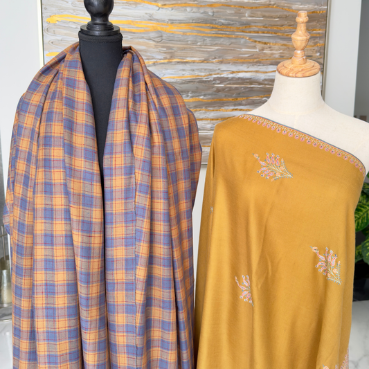 The Autumnal Windowpane Plaid & Ochre Gold Bootidar