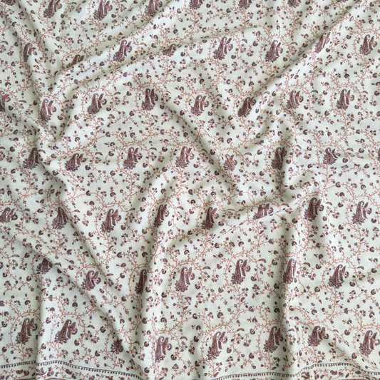 MEN SOZNI JAALDAR HANDEMBROIDERED PASHMINA SHAWL IVORY