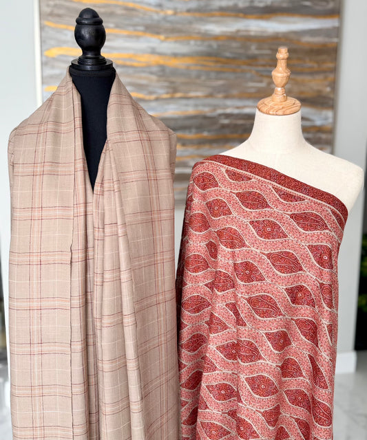 The Windowpane Plaid & Ornate Crimson Paisley Motif