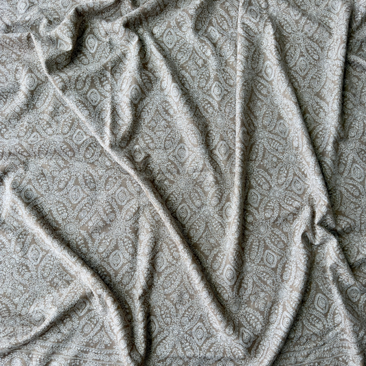 MEN SOZNI HERITAGE JAMAWAR HANDEMBROIDERED PASHMINA SHAWL NATURAL