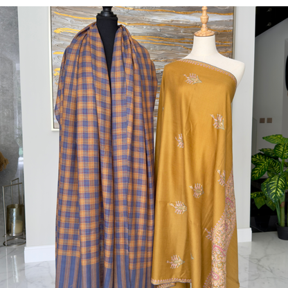 The Autumnal Windowpane Plaid & Ochre Gold Bootidar